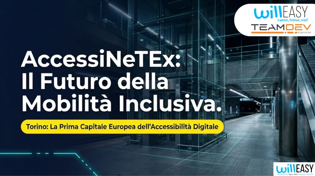 Locandina AccessinNeTEx progetto sperimentale su Torino